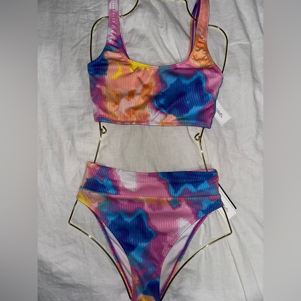 Salt + Cove Multicolor Tie-Dye Bikini